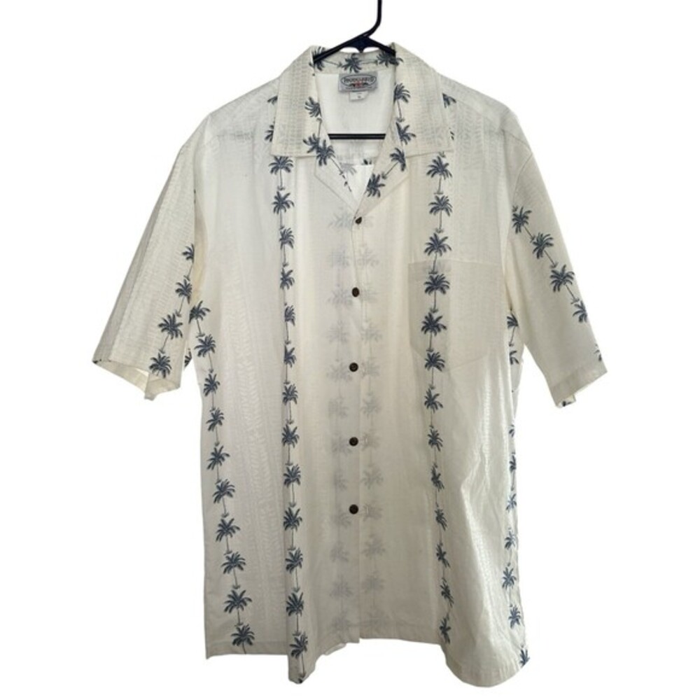 Pacific Legend Men’s Hawaii Shirt XL with Palm Trees  Cruise Coastal Beachside